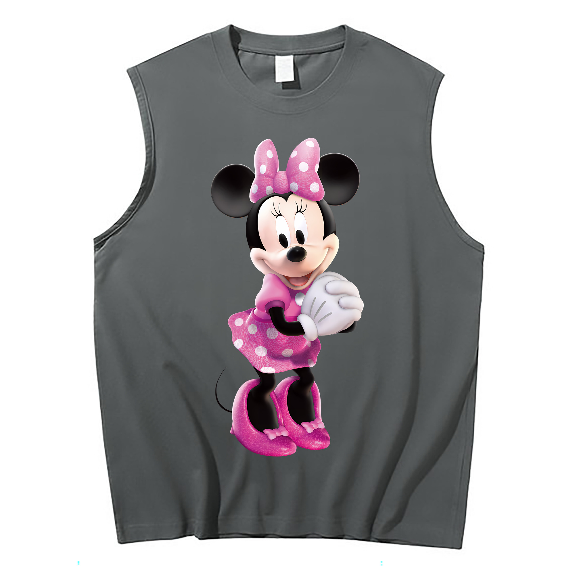 （画像用） ミッキーマウス Mickey Mouse コットン100％タンクトップ（フロントプリント）